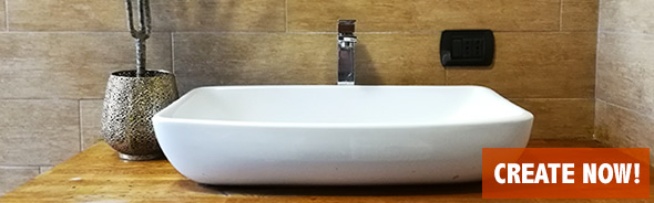 Bathroom vanity tops customized washbasin shelves