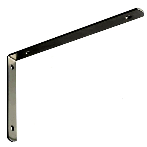 Black steel shelf bracket 30 cm - Staffe per Mensole
